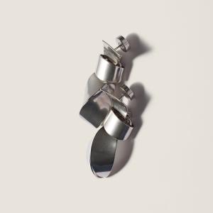 Металлические серьги MIU MIU, состаренное серебро