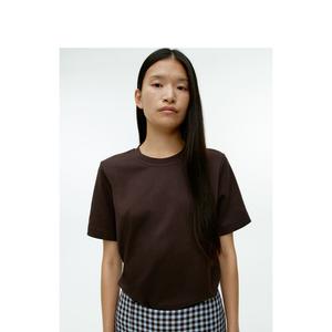 Футболка женская Arket с короткими рукавами, темно-коричневый