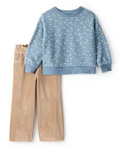 Детский комплект для девочек: водолазка и широкие брюки из вельвета, 2 предмета Carter'S, мультиколор