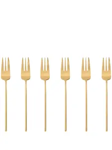 Набор 100 из шести десертных вилок Sambonet, золотистый