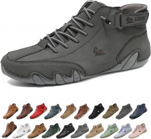 Мужские водонепроницаемые дышащие высокие ботинки-чукка ручной работы, нескользящие, для походов, вождения, кемпинга, легкие босоножки на все сезоны Generic, серый