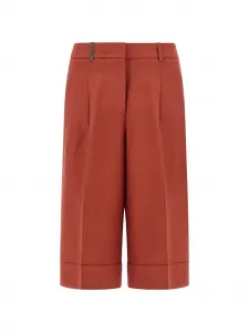 Шорты с отворотами и складками Peserico, красный