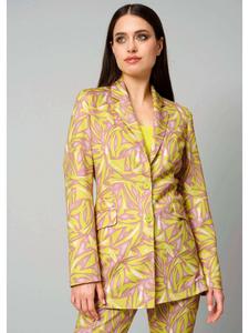 Alba Moda Блейзер с графическим принтом бежевого/салатового цвета