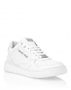 Низкие кроссовки из кожи наппа с надписью Philipp Plein, белый