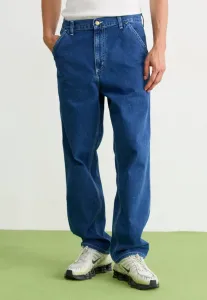 Простые брюки, свободный крой, джинсы Carhartt Wip, Blue Stone Washed