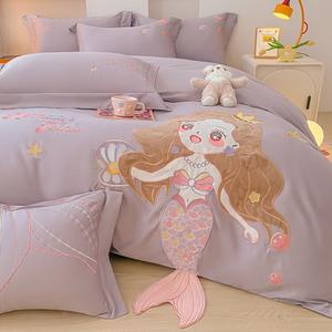 FUANNA Комплект постельного белья 1,5 спальный, 4 предмета: пододеяльник 200x230 см