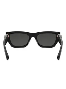 Солнцезащитные очки в геометрической оправе Bvlgari, черный