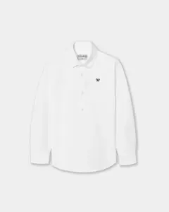 Оксфордская рубашка для мальчиков с длинными рукавами Silbon, белый