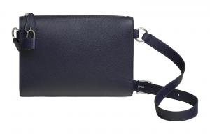 Эвергрэйн Кожа Теленка Плечевая Сумка Через Плечо Обычная Женская 2Z Блю Нуи Полуночно-Синий HERMES