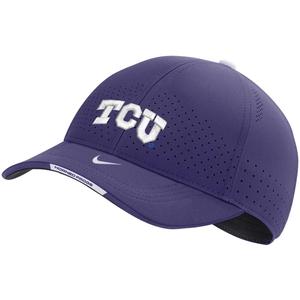 Мужская регулируемая кепка Nike Purple TCU Horned Frogs 2023 Sideline Legacy91 Performance