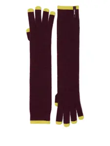 Вязаные перчатки без пальцев Sunnei, красный