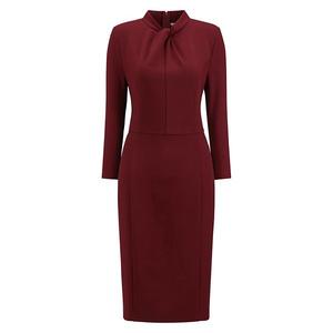 Женское платье-футляр с V-образным вырезом, скрученным передом и рукавом 3/4 Inspire Chic