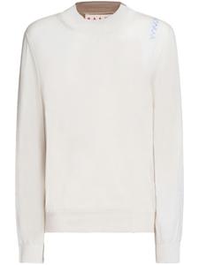 Свитер в стиле колор-блок Marni, белый