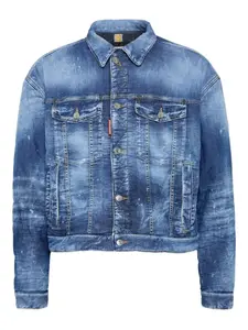 Джинсовый пуховик DSQUARED2, синий