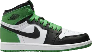 Кроссовки Air Jordan 1 Retro High OG PS 'Lucky Green', зеленый