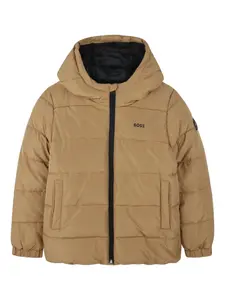 Пуховик с логотипом BOSS Kidswear, нейтральный