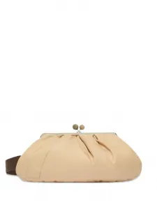 Клатч с застежкой-сферой Weekend Max Mara, бежевый