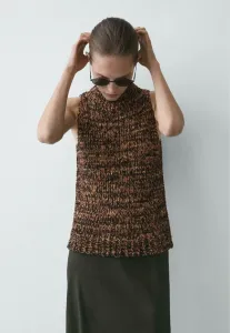 Топ с крапинками Massimo Dutti, Mottled Dark Brown