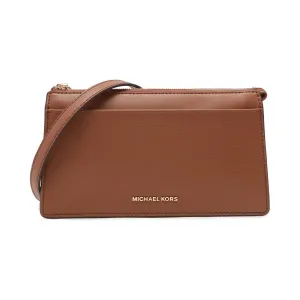 Кожаная сумка-мессенджер Michael Kors, коричневый