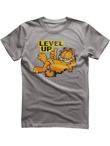 Футболка Garfield Level Up T-Shirt серого цвета Garfield
