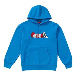 Толстовка fw18 cat in the hat hooded sweatshirt bright royal Supreme, синий