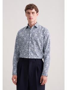 Seidensticker Приталенная деловая рубашка серого цвета