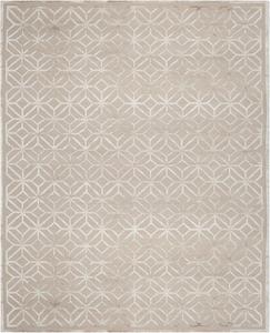 Ковер SAFAVIEH, 275 x 366 см, Tibetan Collection, Grey, ручной работы в стиле ар-деко с геометрическим узором из вискозы и шерсти, идеально подходит для помещений с высокой проходимостью в гостиной, спальне (TB425D)