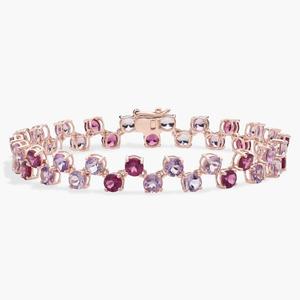 Браслет из аметиста и родолита из 14-каратного розового золота Blue Nile