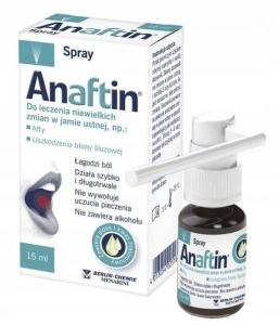 Анафтин, Спрей от язвенной болезни, 15 мл, Anaftin