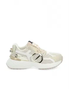 Женские спортивные кроссовки, выполненные из комбинированной сетки No Name, золотой