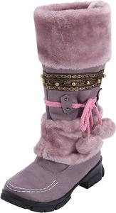 Женские сапоги, до икры, со стразами, модные, с круглым носком, на низком каблуке, до колена, мягкие, повседневные, для вечеринки, блестящая обувь HONGDAO, Lila-A