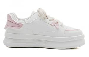 Кеды, скейтборд обувь женская низкая бежевый/розовый Renben