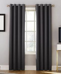 Осло 52 x 63 дюйма затемняющая штора с люверсами театрального класса Sun Zero, серый