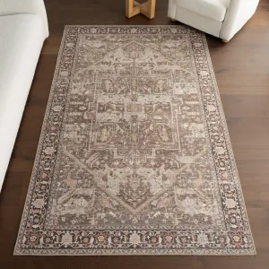 Ковер Phoebe Medallion Spill Proof Area Rug nuLOOM, 244x305 см, темно-коричневый