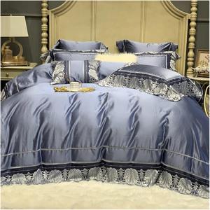 KYTGFH Комплект постельного белья из египетского хлопка 1000Tc с европейским свадебным кружевом