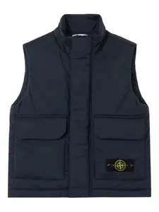 Жилет без рукавов с накладными карманами Stone Island Junior, синий