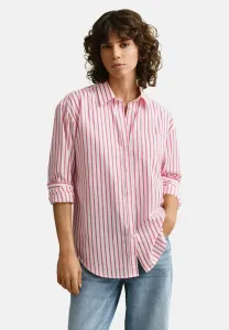 Классическая полосатая блузка на пуговицах. Gant, Bright Fuschia