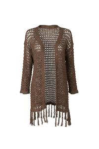 No Matter What Вязаный кардиган в коричневом цвете