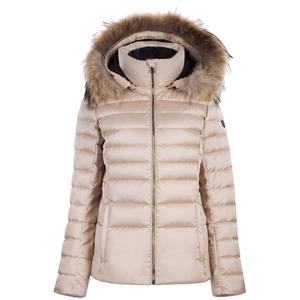 Утепленная лыжная куртка Fera Julia Luxe с натуральным мехом (женская), Champagne