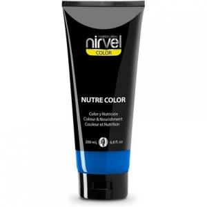 Профессиональная маска Nutre Color Fluor 200 мл — временная окраска для питания и сияния, маленькая синяя, Nirvel
