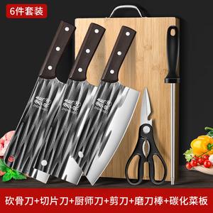 Plys Набор кухонных ножей Dragon Spring из трех предметов: разделочный нож, нож для нарезки, нож-тесак + разделочная доска + ножницы + точильный камень