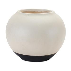 Ваза керамическая Melrose International, 22 см, кремовый / черный