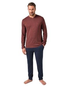 JP1880 Длинная пижама темно-синего цвета