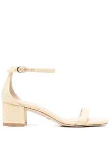 Stuart Weitzman Simplecurve 50mm sandals, нейтральный цвет