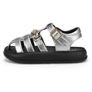 Противоскользящие и дышащие детские сандалии ST&SAT KIDS, серебряный