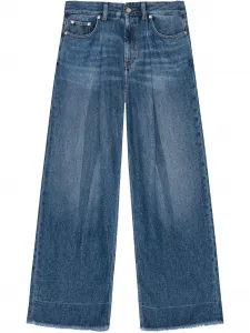 Широкие джинсы с аппликацией GANNI, синий