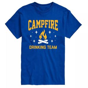 Футболка Big & Tall Campfire Drinking Team с рисунком License, синий