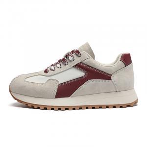 Низкие повседневные туфли женские ZHR, Beige Red