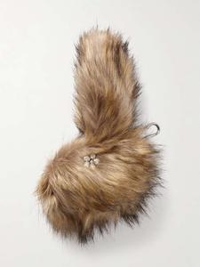 Подвеска-Кошелек для монет из плюша с кожаной отделкой, украшенная кристаллами Simone Rocha, коричневый