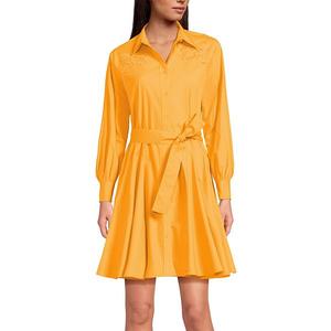 Женское платье из поплина с вышивкой и застежкой на пуговицах Lands' End, Sweet Mango